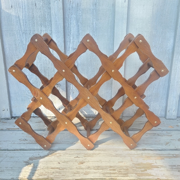 Accents Vintage Wooden Wine Rack Foldable Decor Poshmark